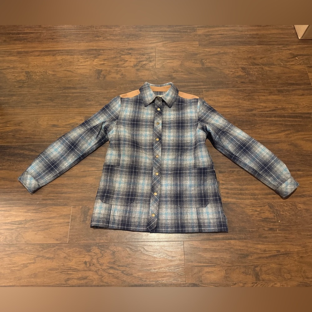 Duluth Trading x Pendleton Plaid virgin wool snap jacket